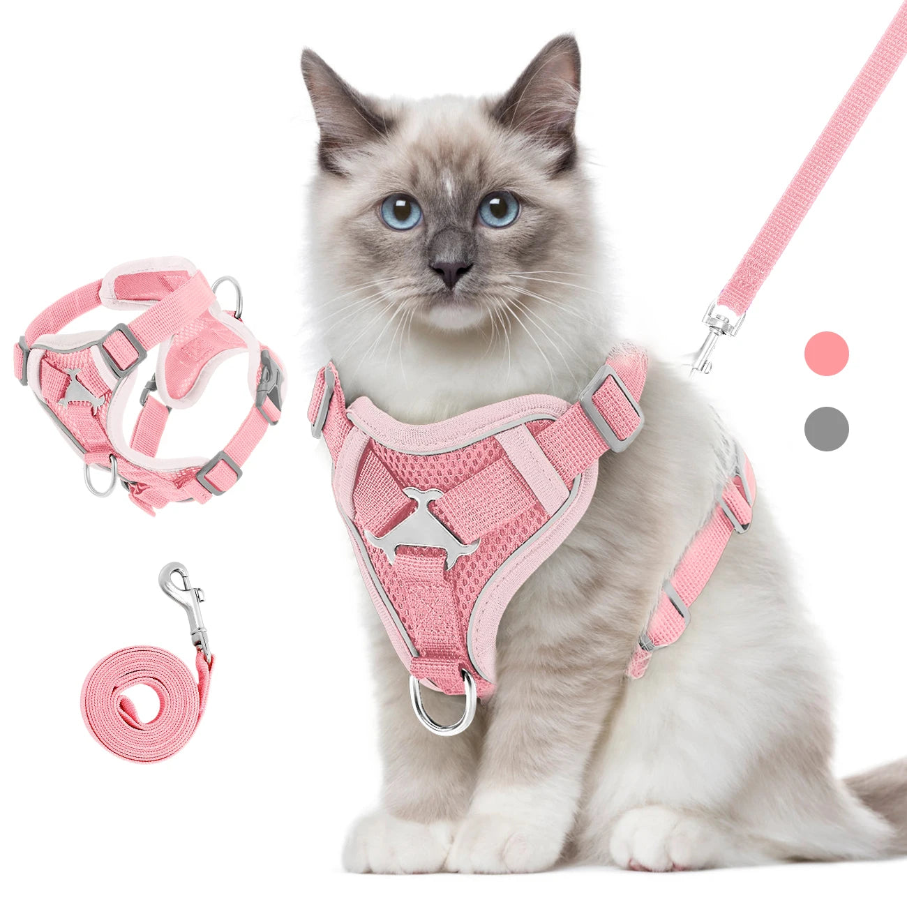 Cat Harness & Leash Set - Adjustable Reflective Vest for Walking - Deribla Store
