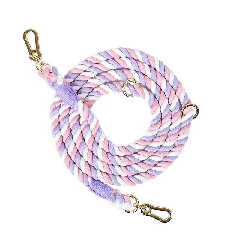 Handmade Braided Dog Leash - 250cm Strong Cotton Rope Heavy Duty Leash - Deribla Store