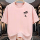 Men's summer 100% cotton fashionable casual loose coconut tree