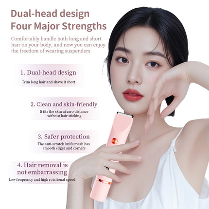 Bikini Trimmer for Women Electric Razors Waterproof Wet Dry Use Body Hair Trimmer for Ladies Pubic Legs Face Underarms