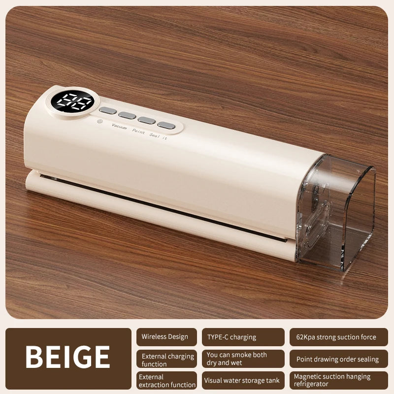 Cordless Vacuum Sealer Mini Rechargeable - Digital Display - Deribla Store