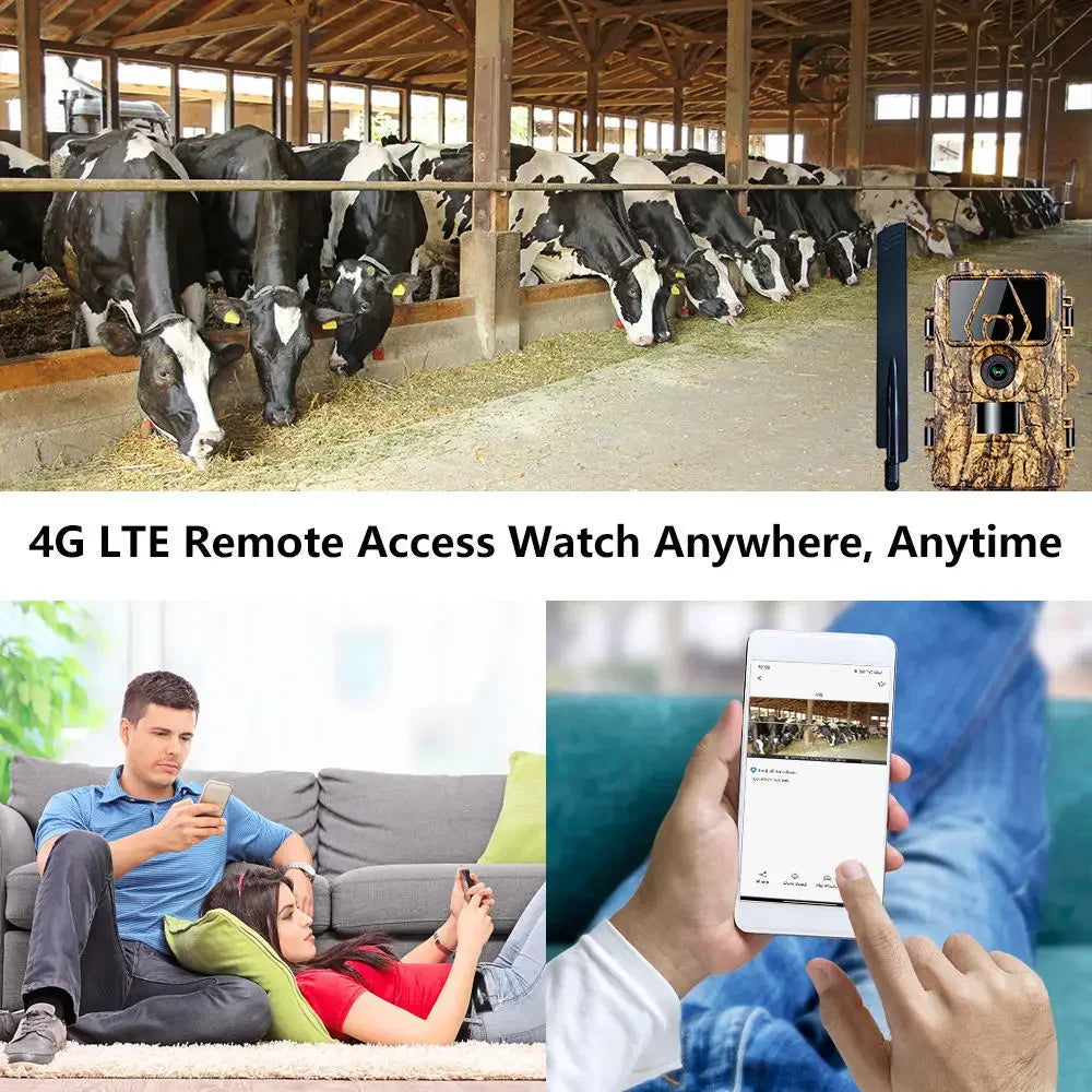 Trail Camera 60MP 8K 4G LTE - Night Vision Hunting Camera