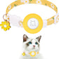 AirTag Cat Collar - Adjustable Kitten Collar with Bells & Flower Charm Tracker - Deribla Store