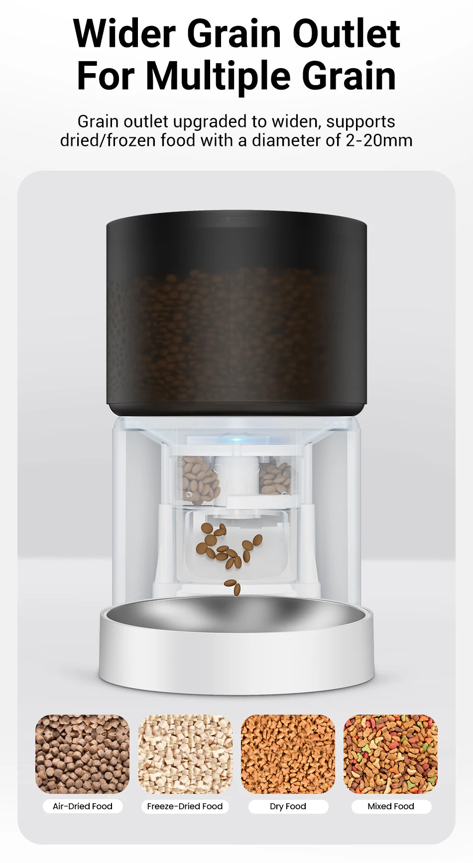 Smart Automatic Pet Feeder with HD Camera - WiFi App Control Food Dispenser for Cats & Dogs - Deribla Store