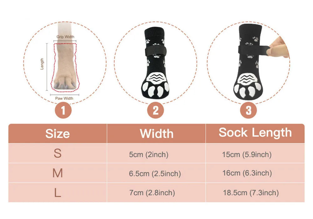 Dog Socks Anti-Slip - Soft Knitted Paw Protector for Indoor Wear - Deribla Store