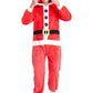 Mrs. Claus Christmas Costume - Velvet Hooded Jumpsuit with Faux Fur Trim & Belt - Deribla Store