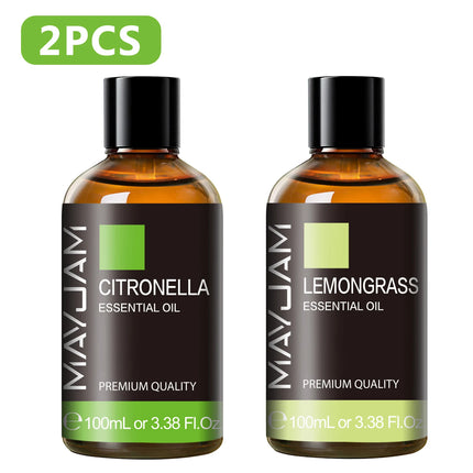 Pure Plant Essential Oil - 100ml Aromatherapy 53 Scents