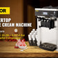 Commercial Soft Serve Ice Cream Machine - 3-Flavor 2200W with LED Display & Auto Clean (20-28L/H) - Deribla Store