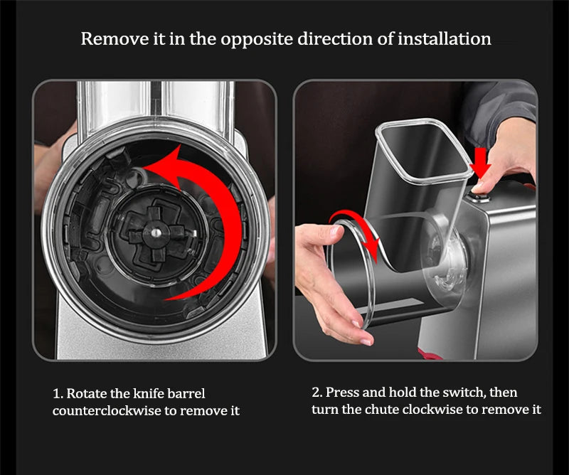 Electric Vegetable Cutter - 200W Multifunctional Slicer, Shredder & Grater with 3 or 5 Blades - Deribla Store