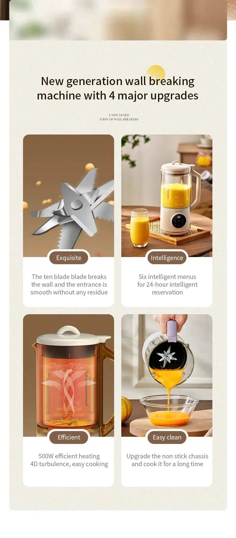 800ml Soy Milk Maker - Electric Multifunctional Blender for Soy Milk, Rice Paste & Smoothies - Deribla Store