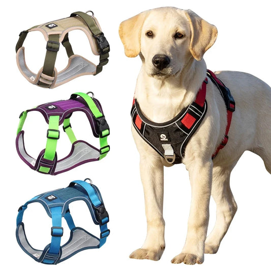 Reflective Dog Harness - 1680D Waterproof Oxford Vest for Medium to Large Dogs - Deribla Store