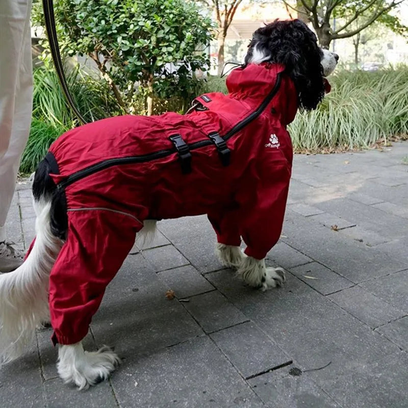 Waterproof Dog Raincoat - Reflective Winter Jacket with Hood for Small to Large Dogs - Deribla Store