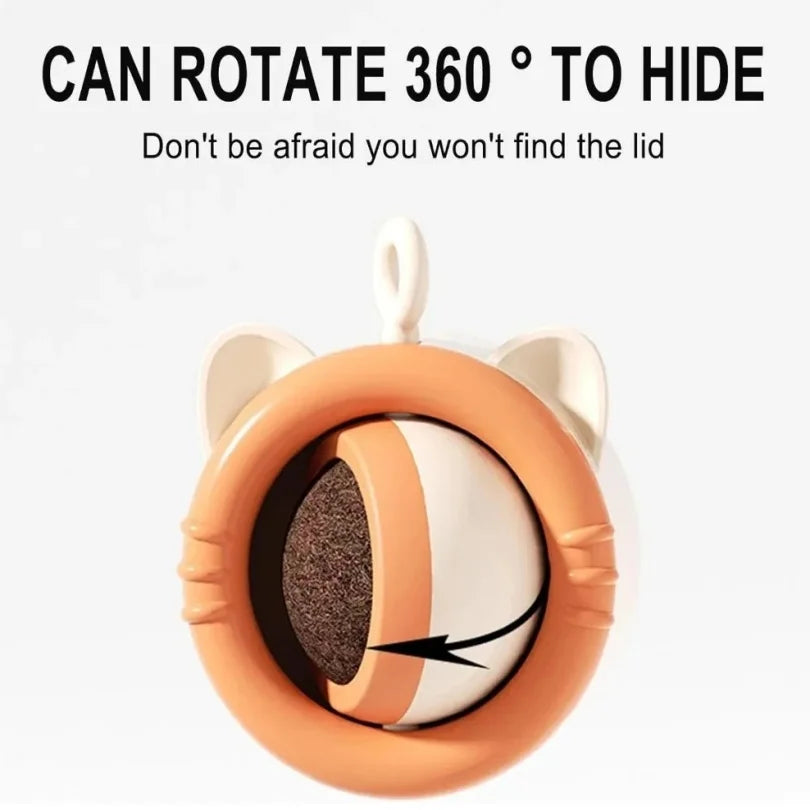 Natural Catnip Cat Wall Ball Toy - Edible Stick-On Treats for Teeth Cleaning & Digestion - Deribla Store