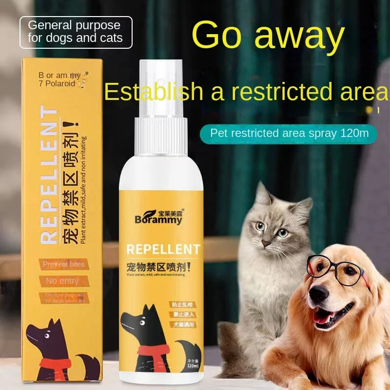 Pet Deterrent Spray 120ml - Training Aid to Keep Cats & Dogs Away from Furniture - Deribla Store