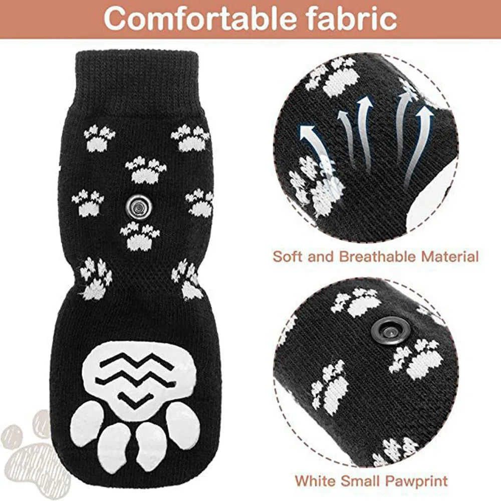 Dog Socks Anti-Slip - Soft Knitted Paw Protector for Indoor Wear - Deribla Store