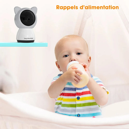 Baby Monitor 5 Inch LCD - Two Way Talk PTZ Camera
