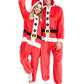 Mrs. Claus Christmas Costume - Velvet Hooded Jumpsuit with Faux Fur Trim & Belt - Deribla Store