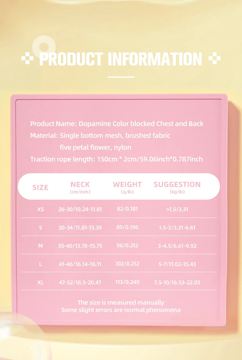 Mesh Dog Harness Leash Set