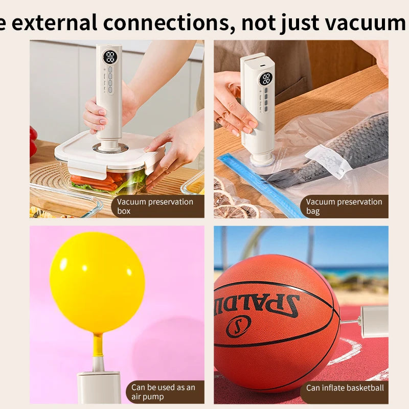 Cordless Vacuum Sealer Mini Rechargeable - Digital Display - Deribla Store