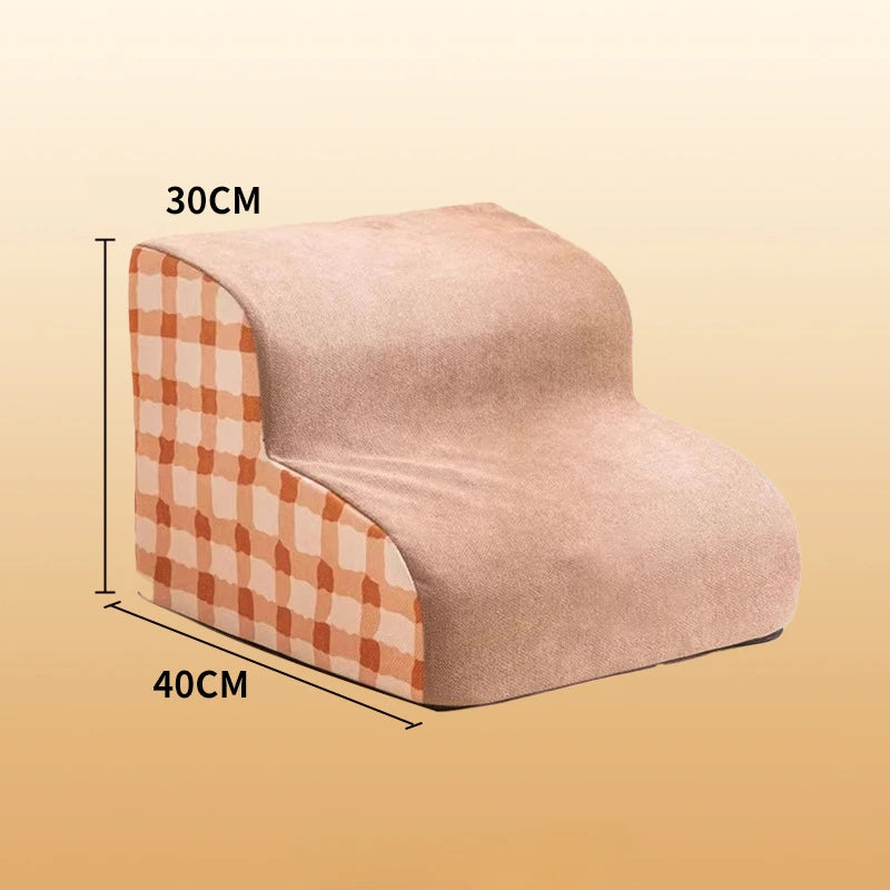 Pet Stairs 2/3 Steps - Memory Foam Dog Ramp with Non-Slip Washable Cover - Deribla Store
