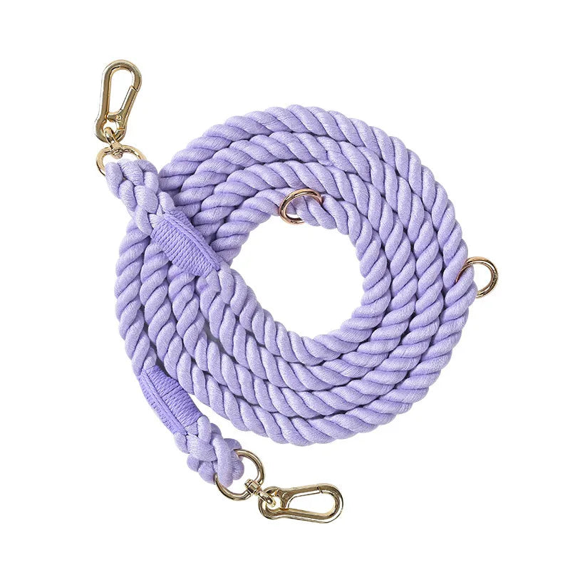 Handmade Braided Dog Leash - 250cm Strong Cotton Rope Heavy Duty Leash - Deribla Store