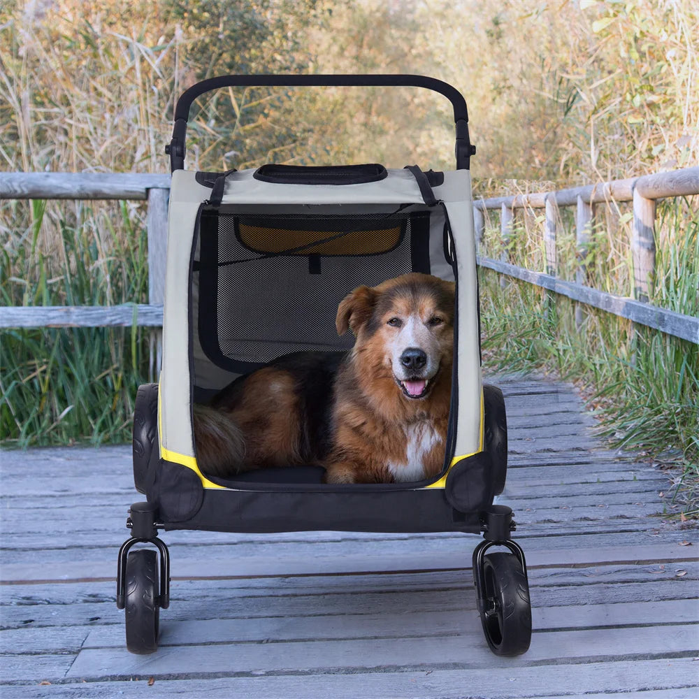Premium Dog Stroller - 4-Wheel Foldable Pet Jogger for Small to Large Dogs - Deribla Store