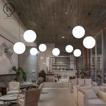 Glass Ball Pendant Light - Modern Globe Hanging Lamp E27