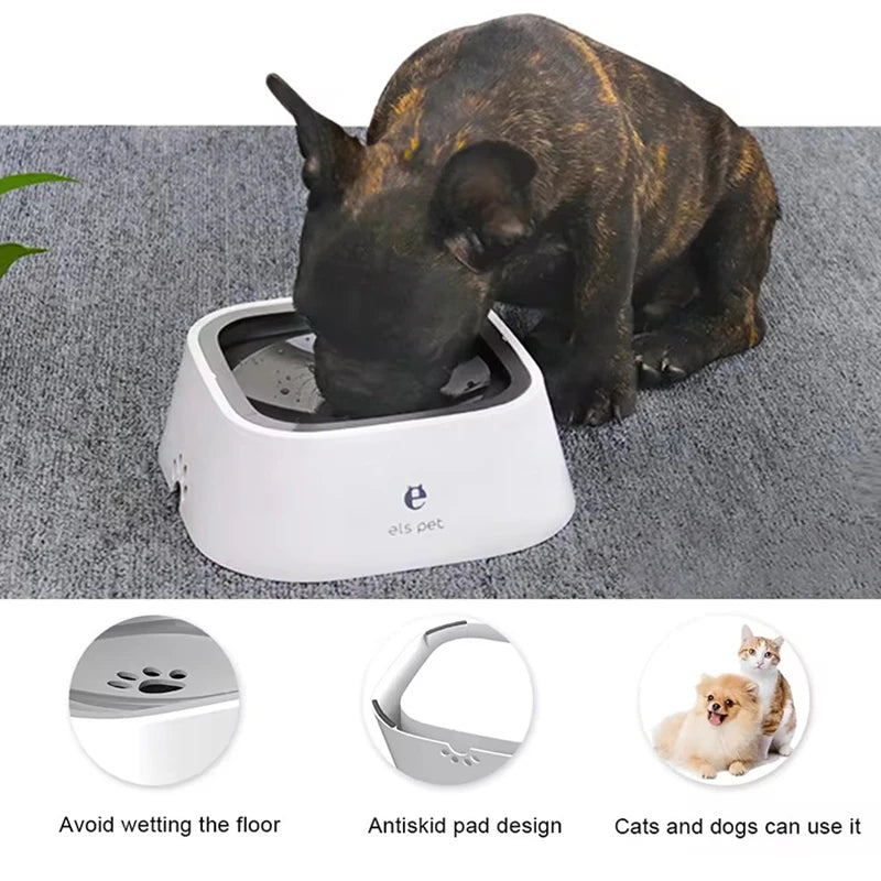 Anti-Spill Dog Water Bowl - 1L Floating Disk No-Splash Pet Bowl for Travel - Deribla Store