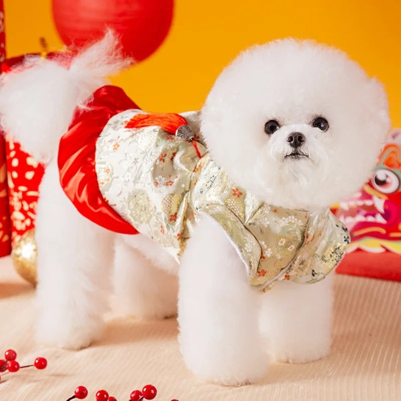 Chinese Style Dog Dress - Princess Skirt for Small Dogs & Cats - Deribla Store