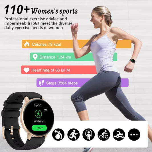 LIGE 2025 Smart Watch Women Bluetooth Call Custom Dials Watches