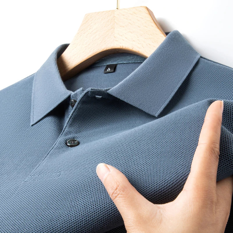 Men's 100% Cotton Polo Shirt Summer Fashion Casual Short