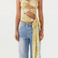 Women s Off Shoulder Ruffle Crop Tops Summer Boho Floral Print