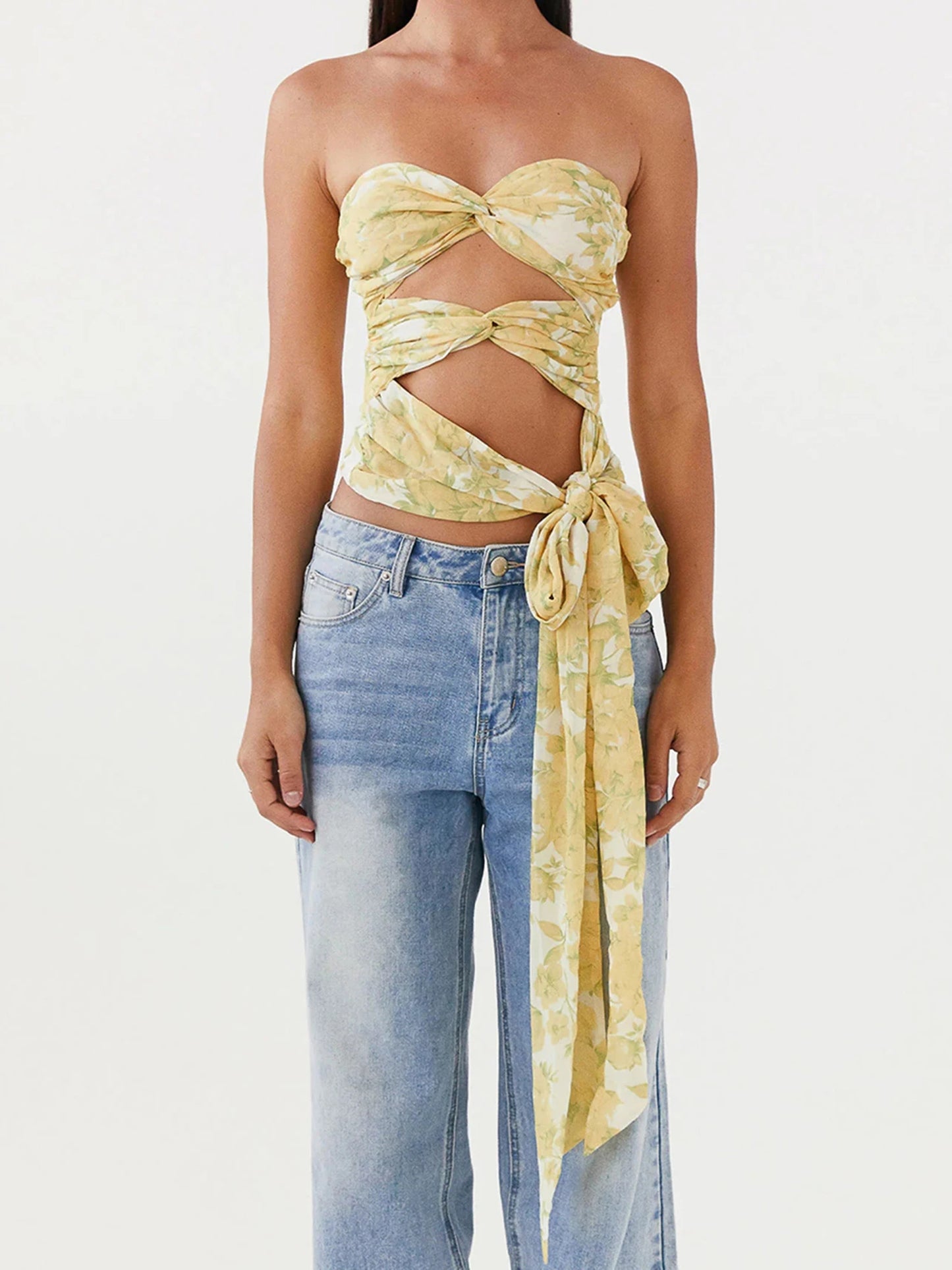 Women s Off Shoulder Ruffle Crop Tops Summer Boho Floral Print