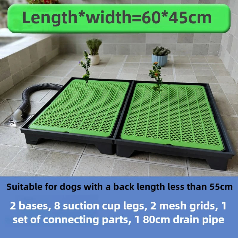 Flush Dog Toilet with Drain Indoor Potty 