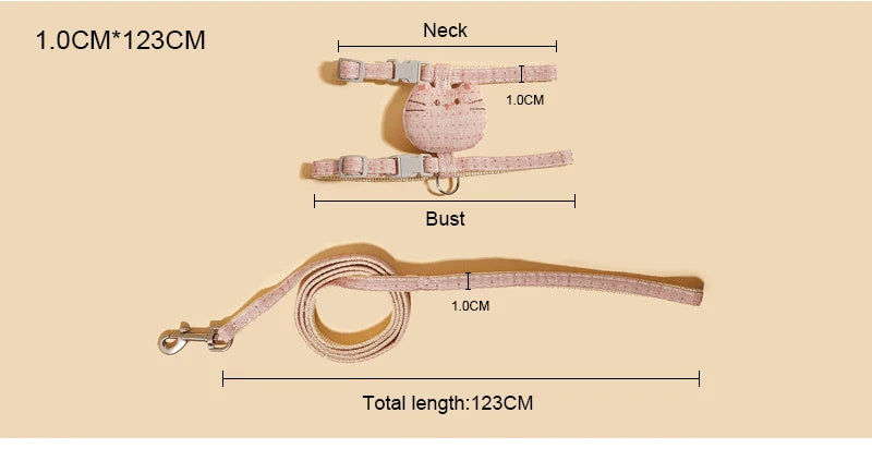 Cat Harness & Leash Set - Adjustable Vest for Walking Cats & Small Dogs - Deribla Store