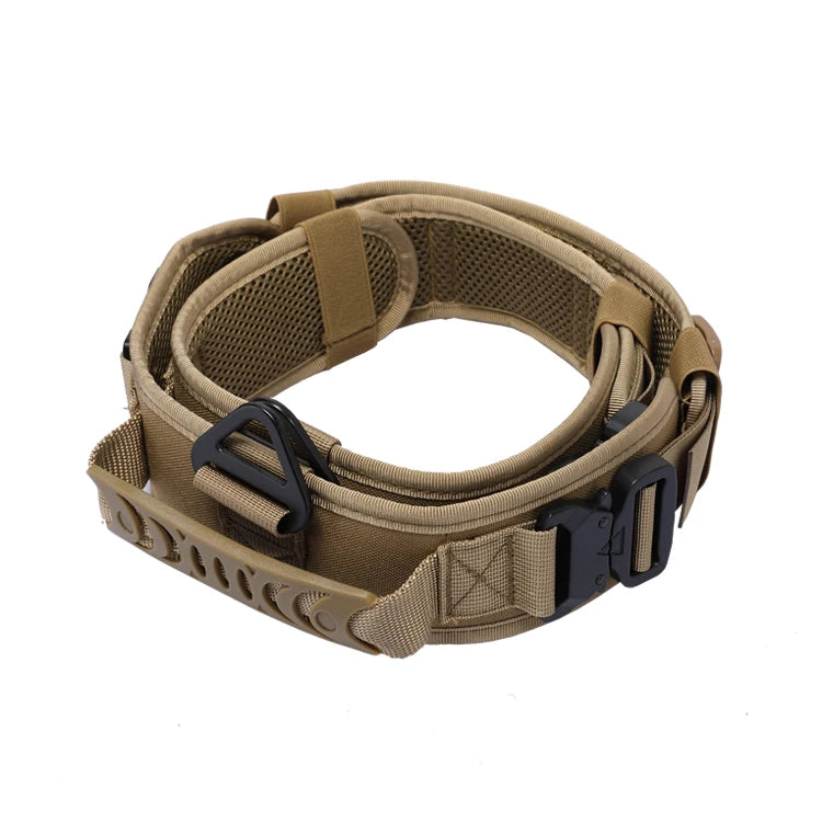 Adjustable Metal Double Buckle Tactical Dog Collar - Heavy-Duty Training Collar for Medium to Large Dogs - Deribla Store