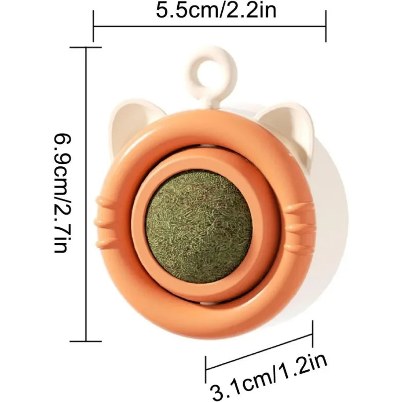 Natural Catnip Cat Wall Ball Toy - Edible Stick-On Treats for Teeth Cleaning & Digestion - Deribla Store