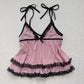Polka dot Vintage Pink Hot Cute Dress Aesthetic Slim Y2K Short