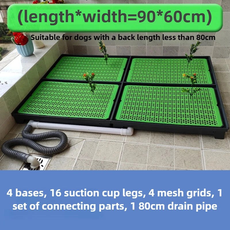 Flush Dog Toilet with Drain Indoor Potty 