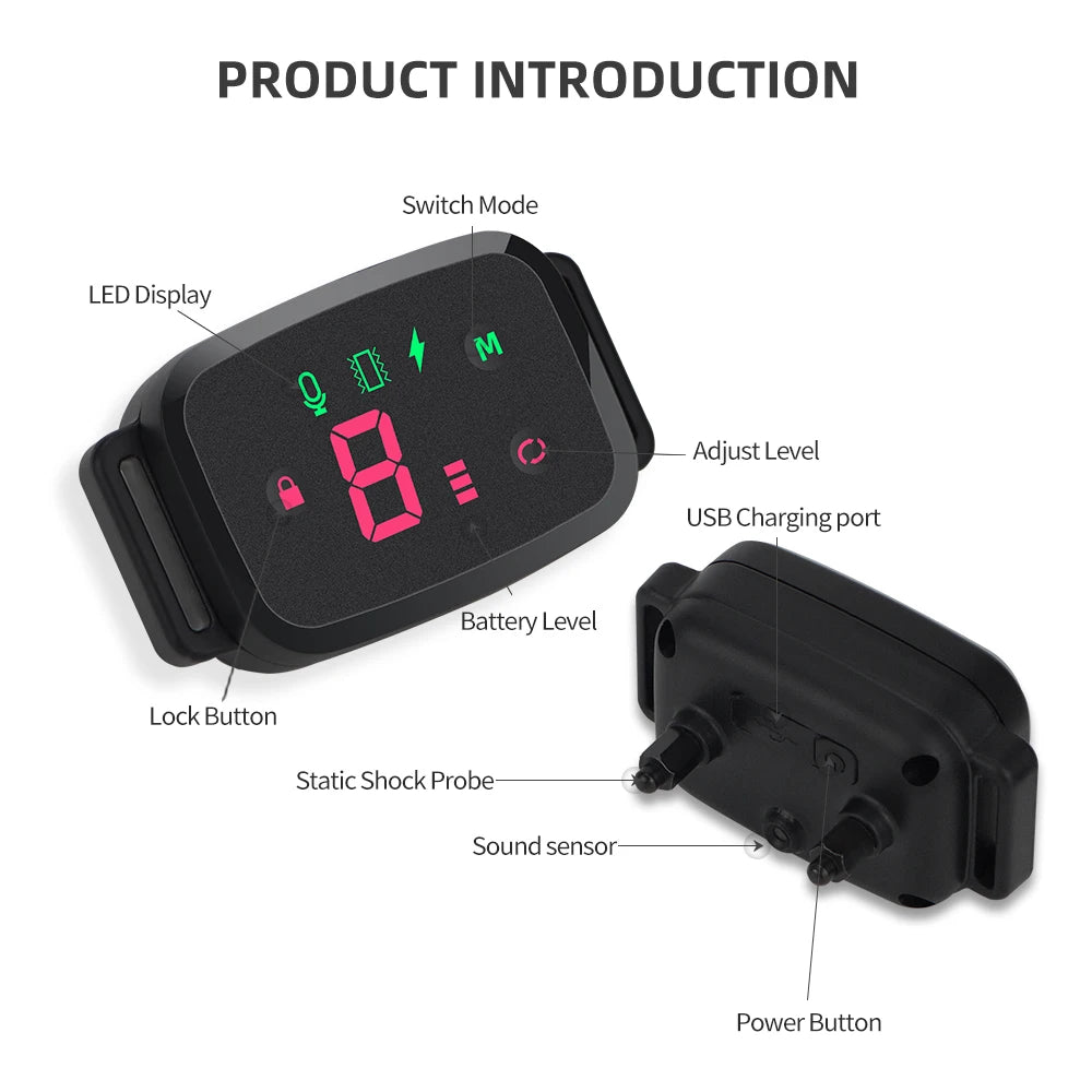 800M Electronic Dog Training Collar - Remote Control with Shock, Vibration & Sound - Deribla Store