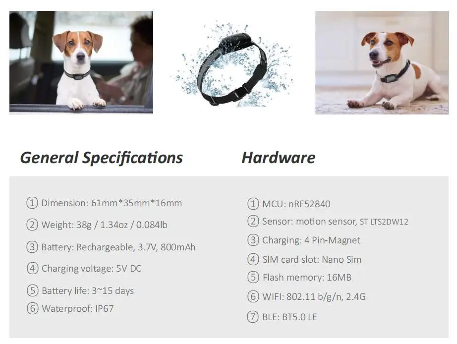 GPS Dog Fence & Tracking System - Wireless Geofencing with Route Recording for Dogs & Cats - Deribla Store