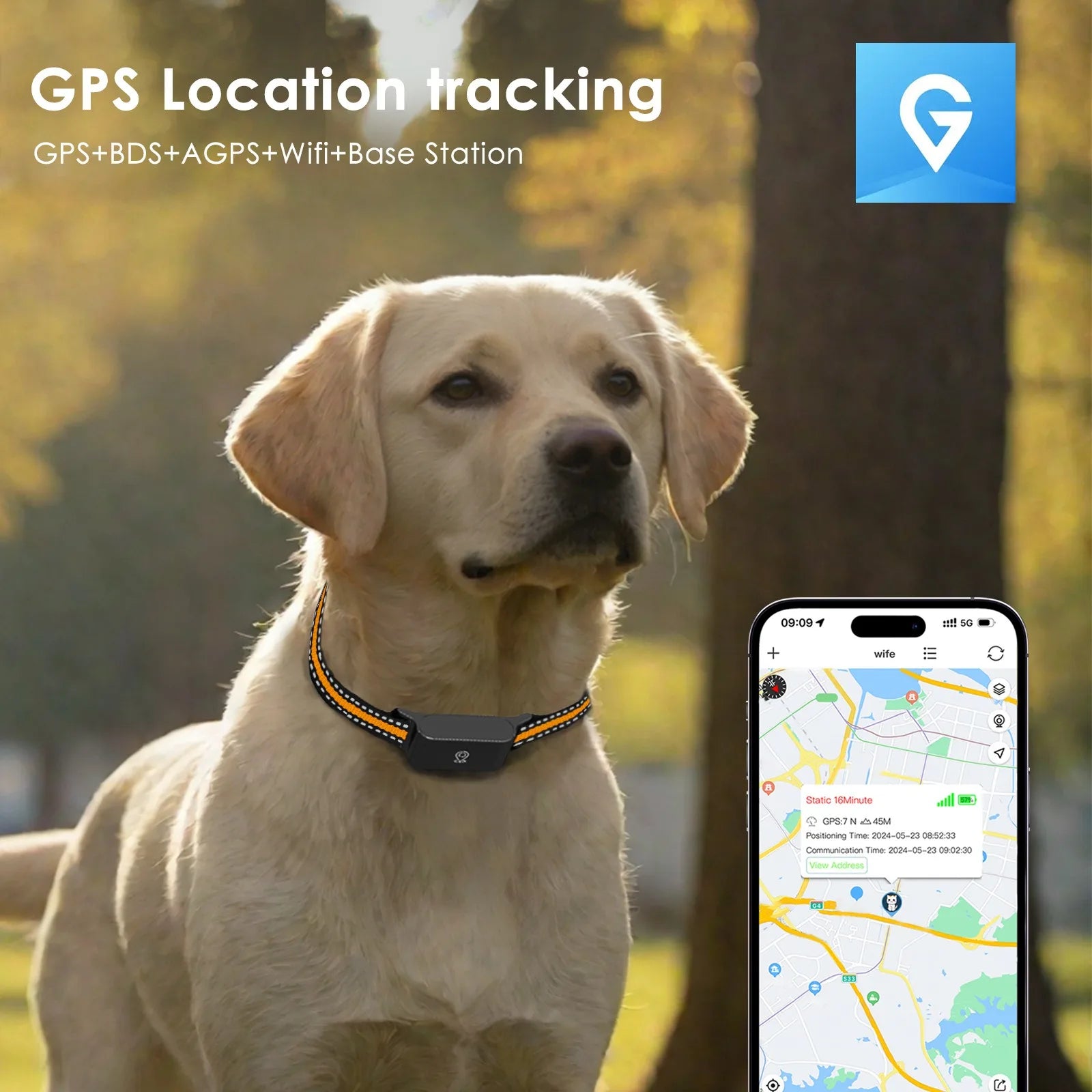4G GPS Pet Tracker Collar
