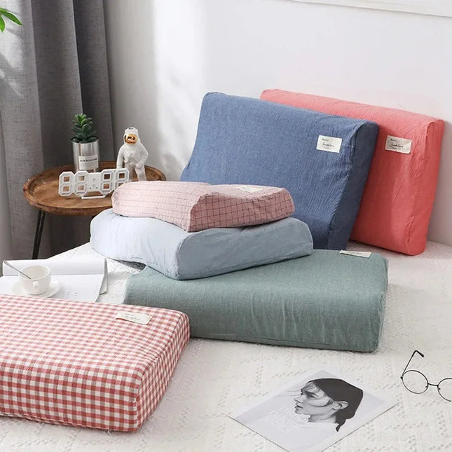 Cotton Latex Pillowcase - Washable Memory Foam Cover