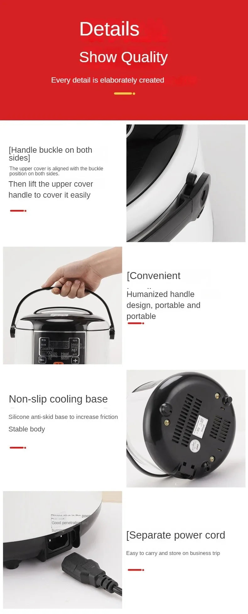 2L Portable Car Rice Cooker - 12V/24V Electric Mini Multicooker for Truck & Car Travel - Deribla Store