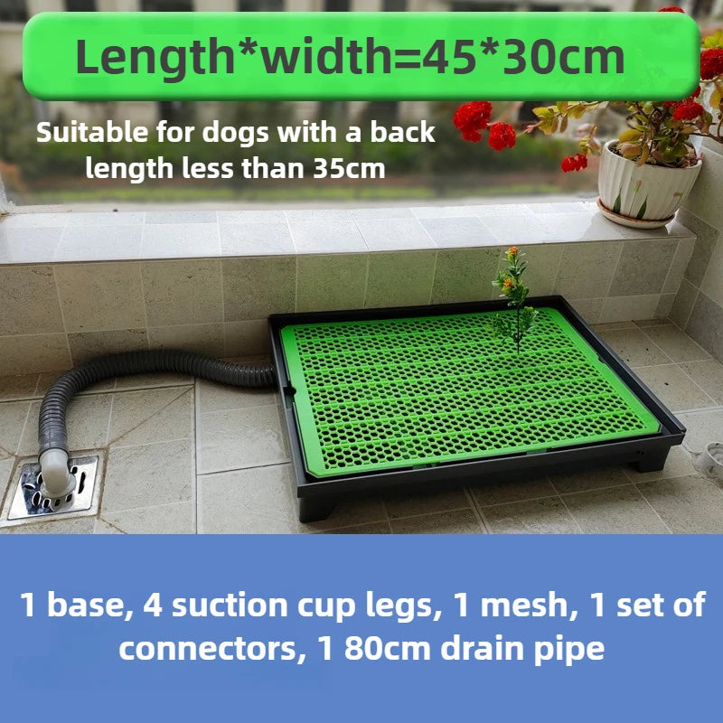 Flush Dog Toilet with Drain Indoor Potty 