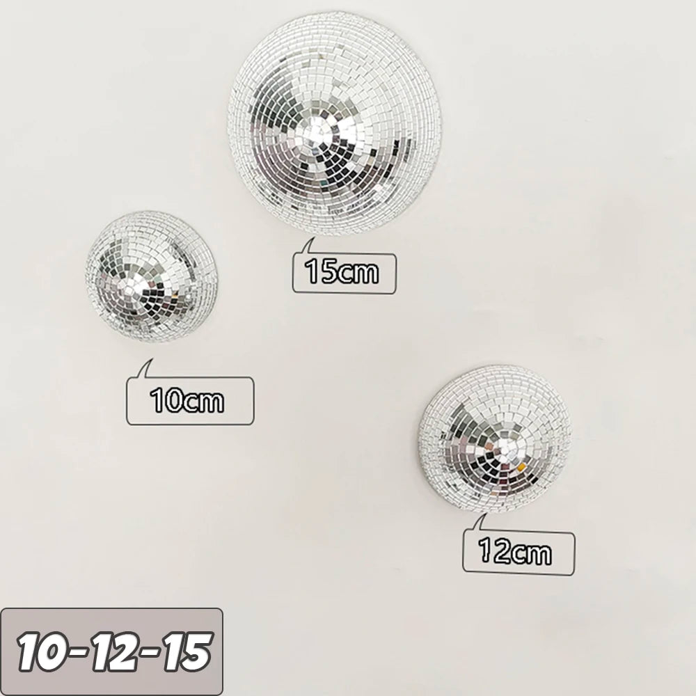 Wall Disco Ball Mirrored Designs Metallic Home Decor Mirror Ball