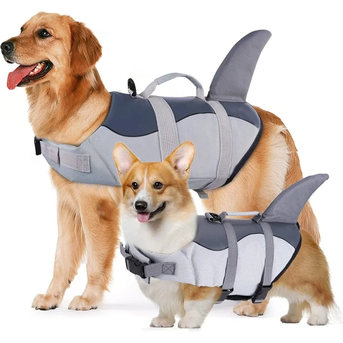 Dog Life Jacket - Adjustable High Buoyancy Swim Vest with Rescue Handle - Deribla Store