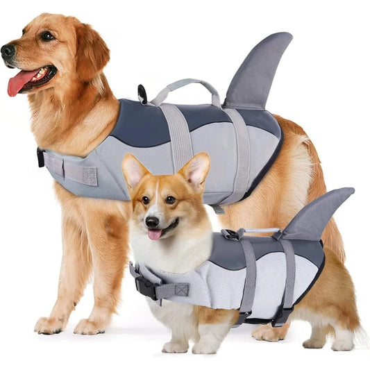 Dog Life Jacket - Adjustable High Buoyancy Swim Vest with Rescue Handle - Deribla Store