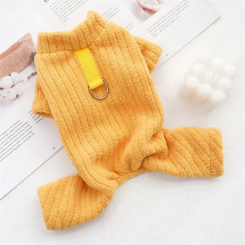 Winter Pet Plush Dog Jumpsuit