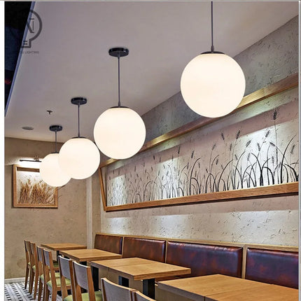 Glass Ball Pendant Light - Modern Globe Hanging Lamp E27